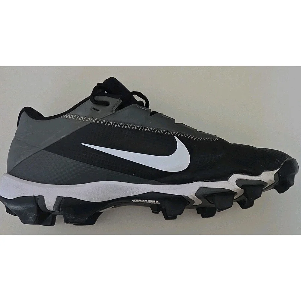 Nike Vapor Edge Shark 2 Mens Size 8 Black/White-Iron Grey Outdoor Football Cleat
